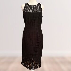 White House Black Market Black Midi Dress